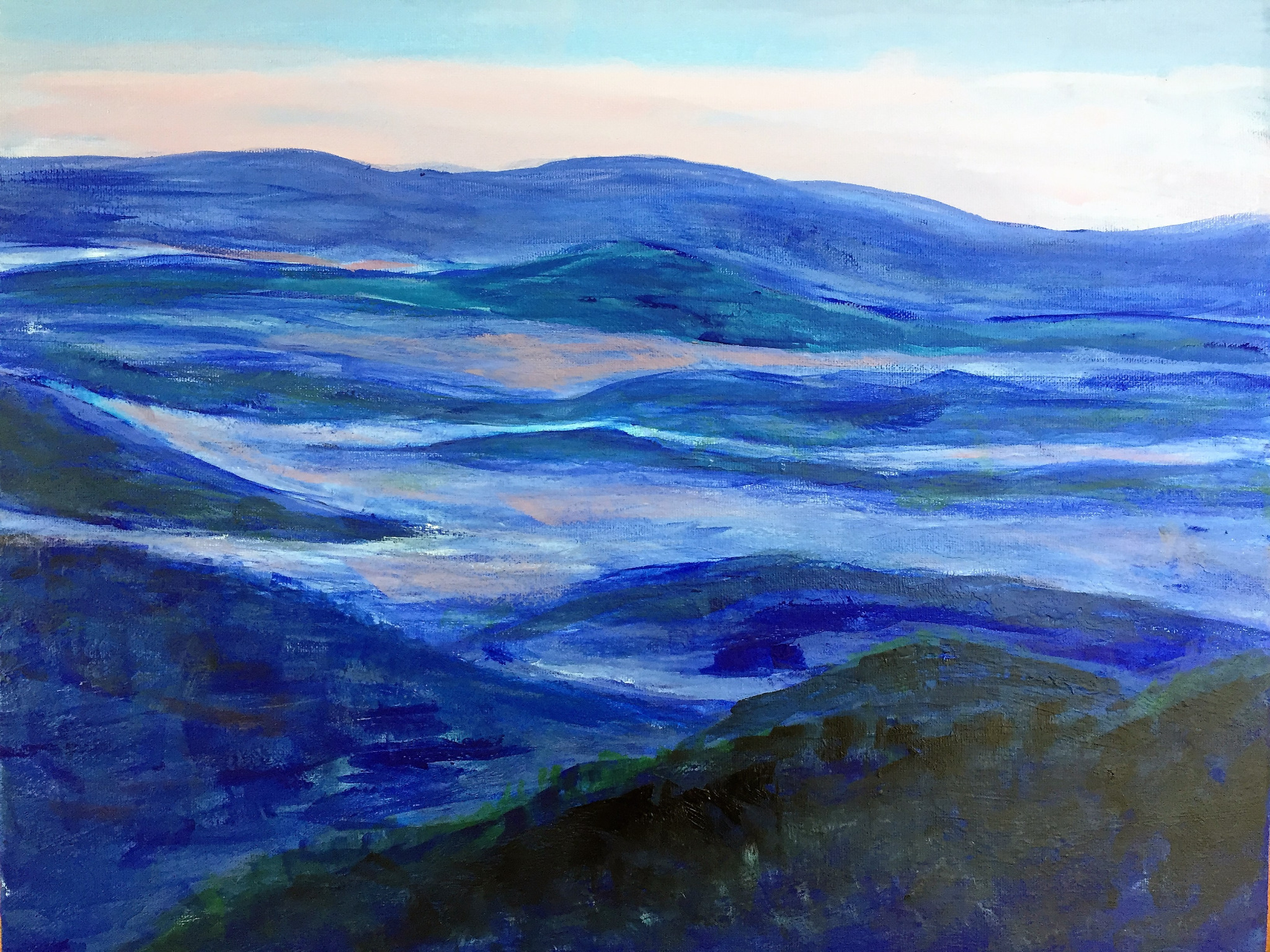 Blue Mountain, painting by Robert G. Fishman