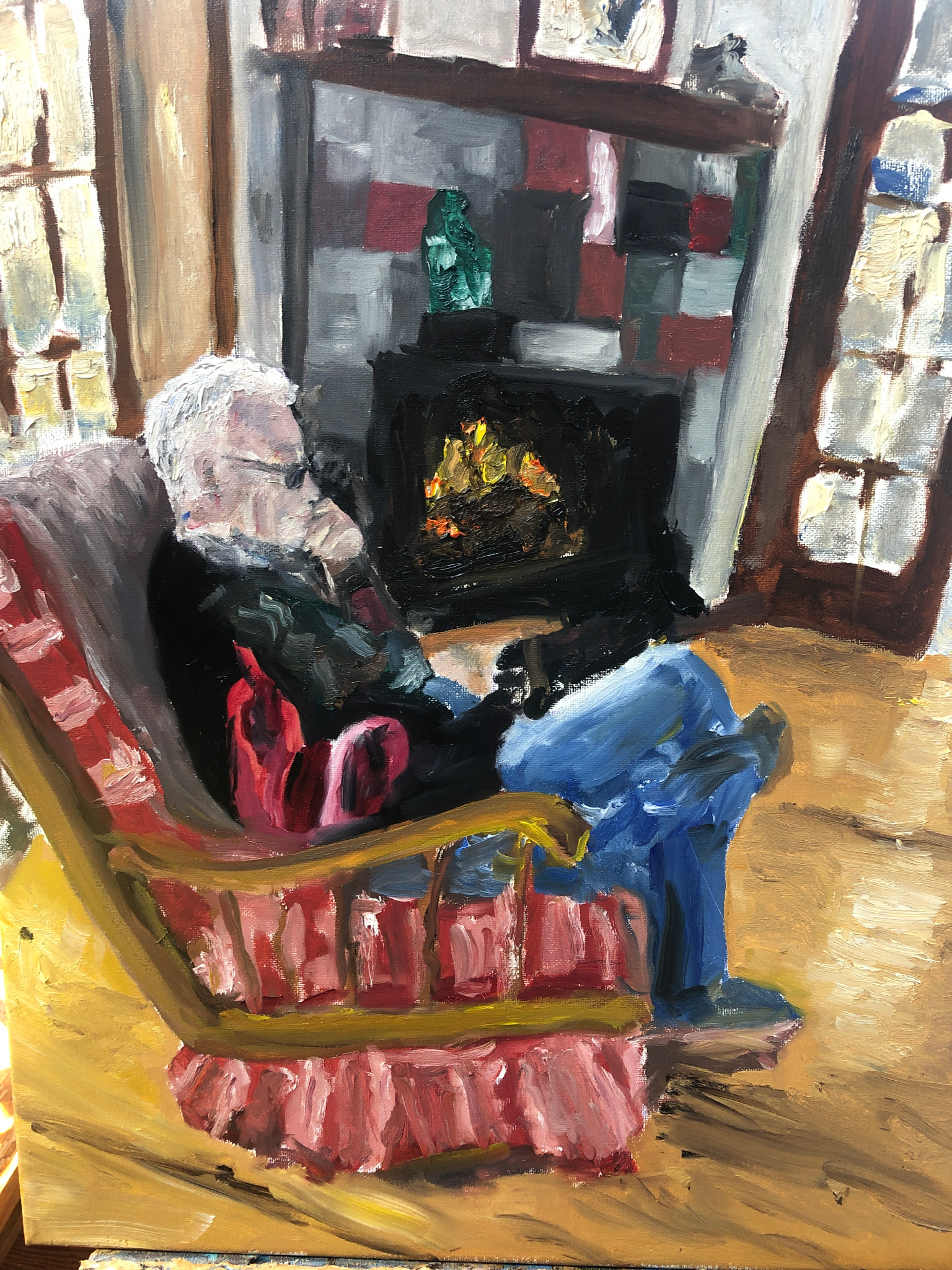 Contemplation II, painting by Robert G. Fishman