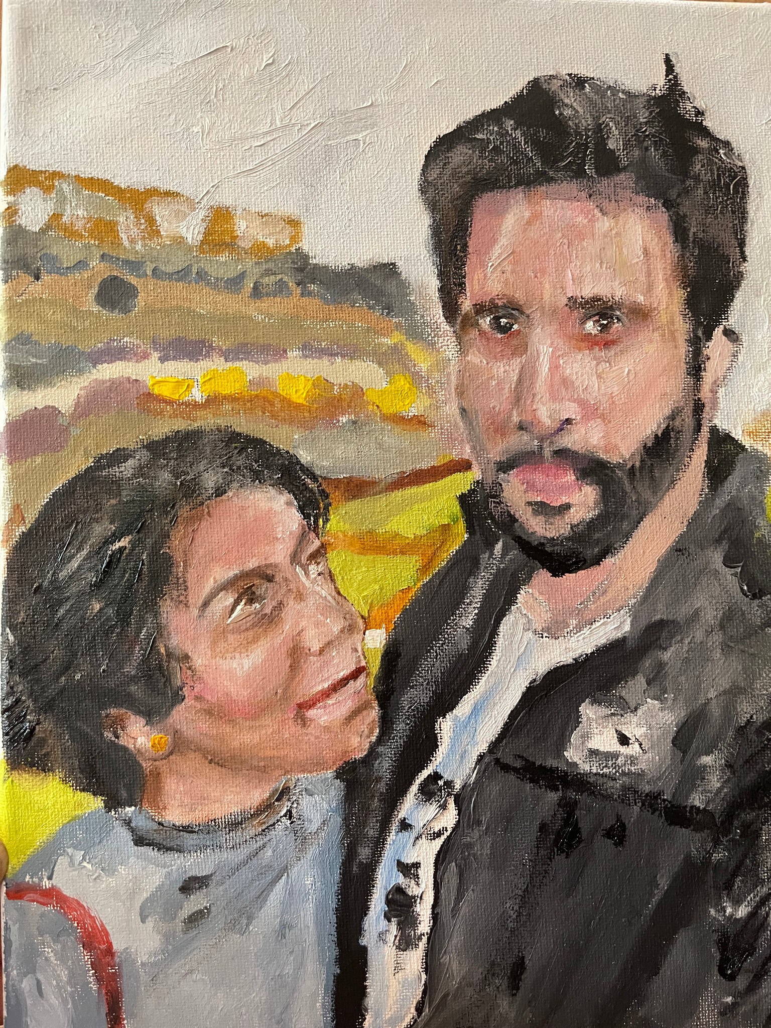 Engagement Picture, painting by Robert G. Fishman