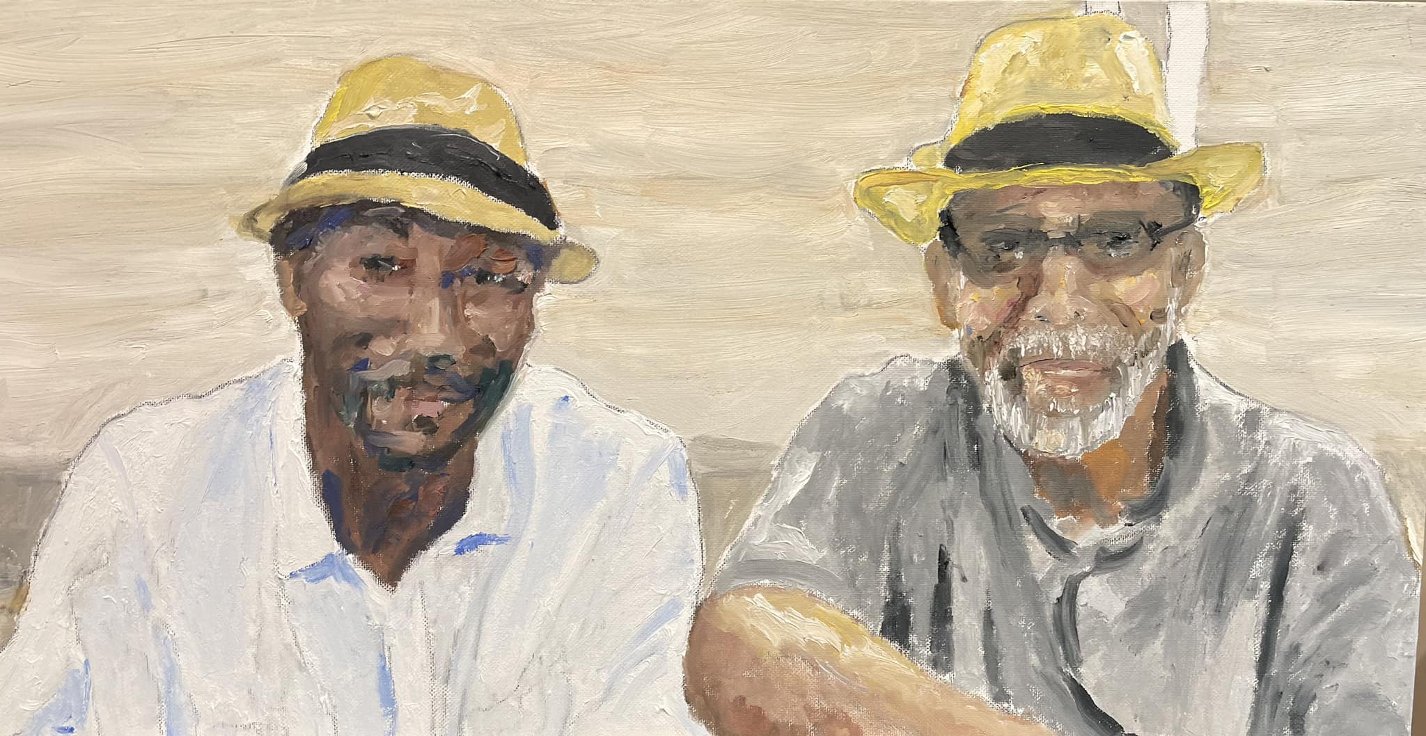 Father and Son, painting by Robert G. Fishman