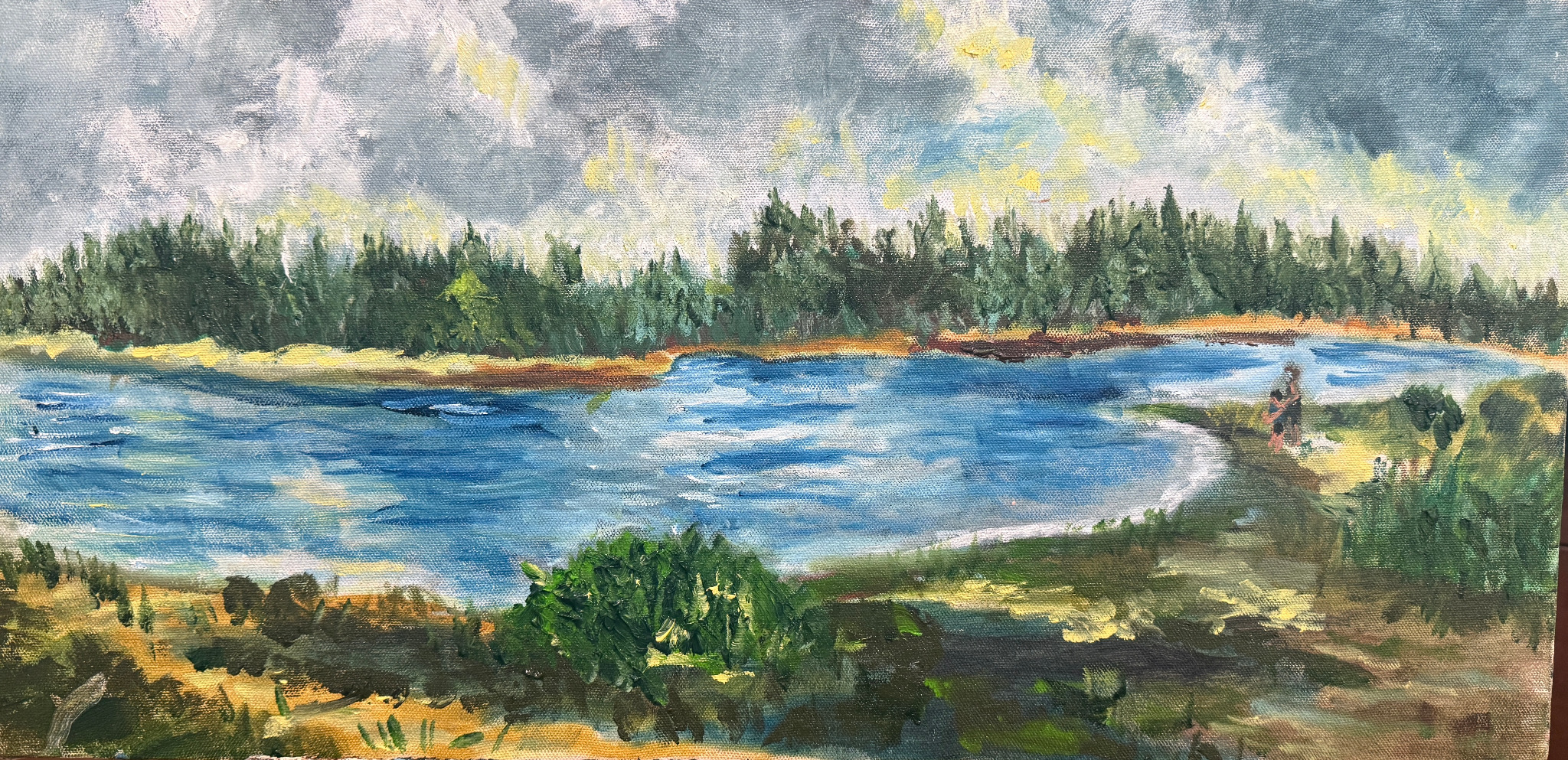 Lakeshore, painting by Robert G. Fishman