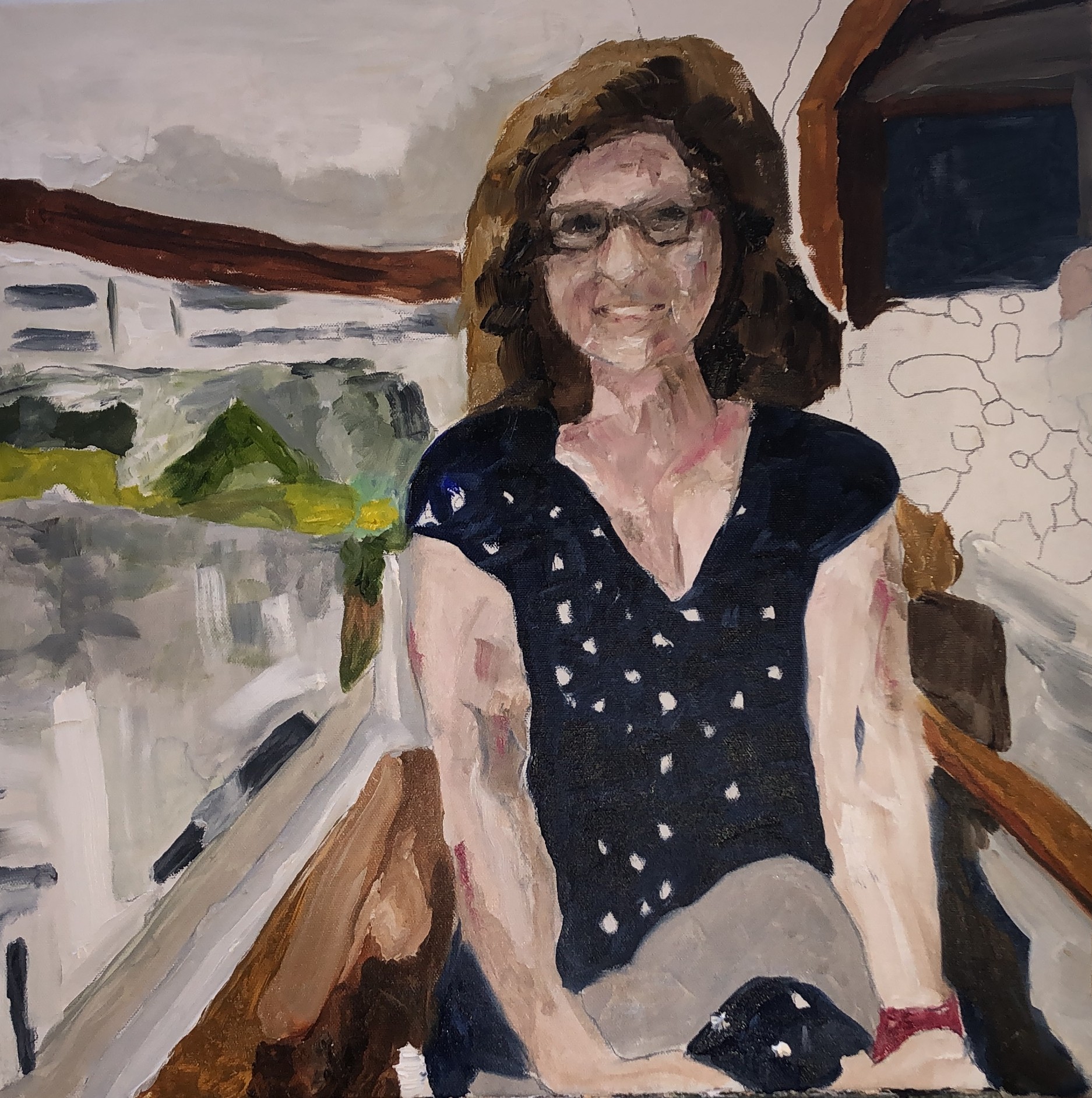 Lois, painting by Robert G. Fishman