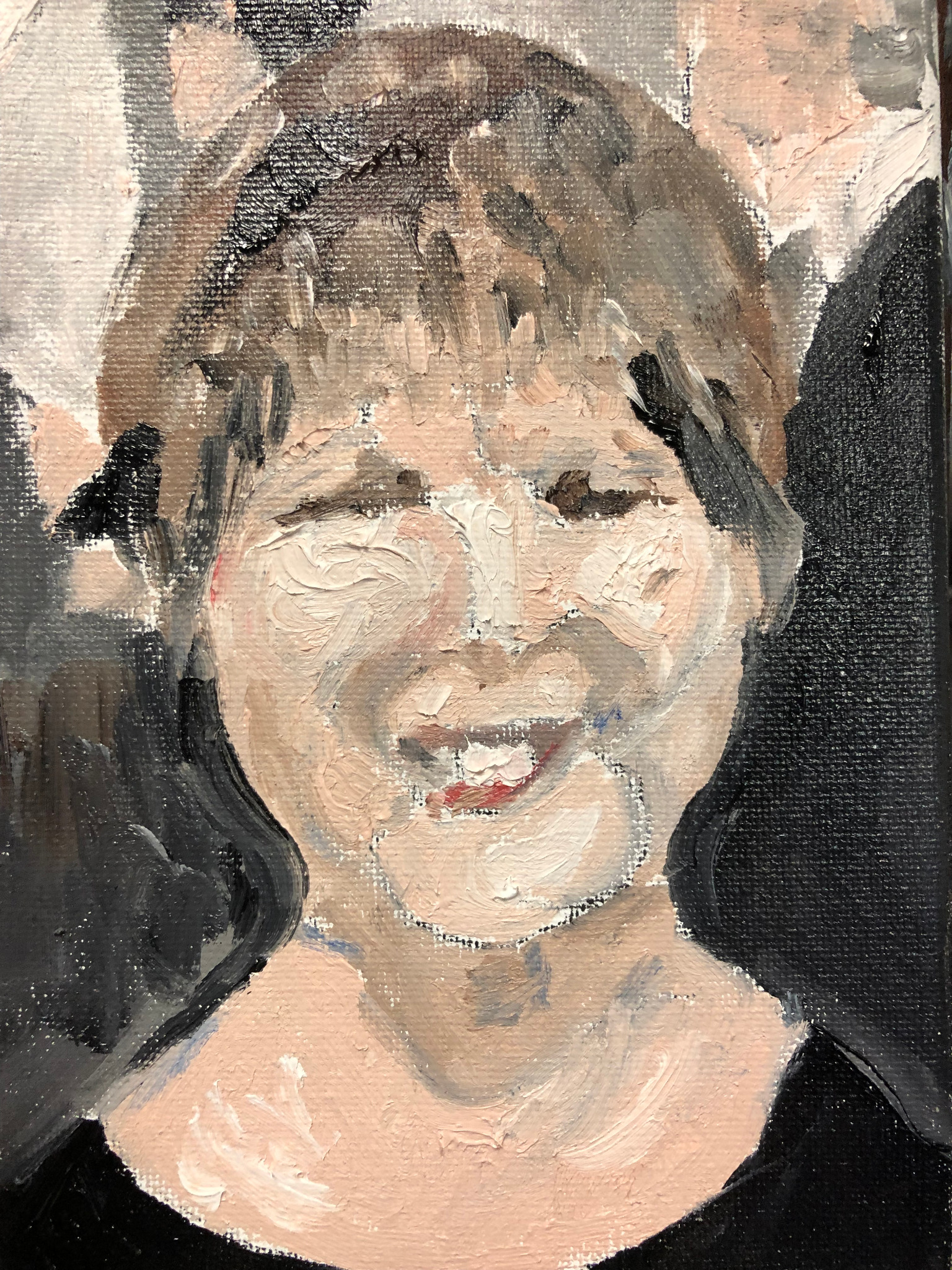Jacqui, miniature portrait by Robert G. Fishman, 5 by 7 inches