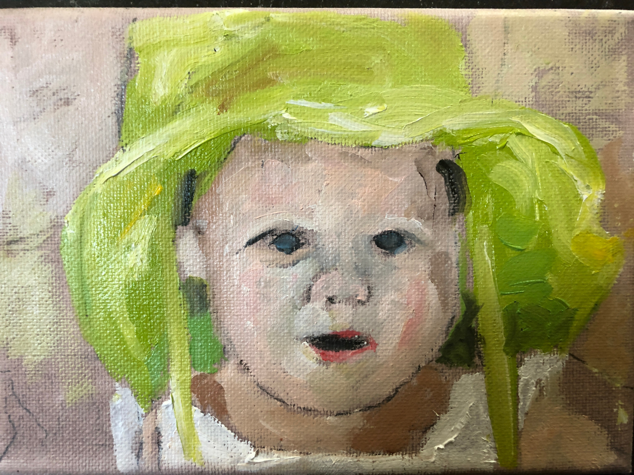 Jenny, miniature portrait by Robert G. Fishman, 5 by 7 inches