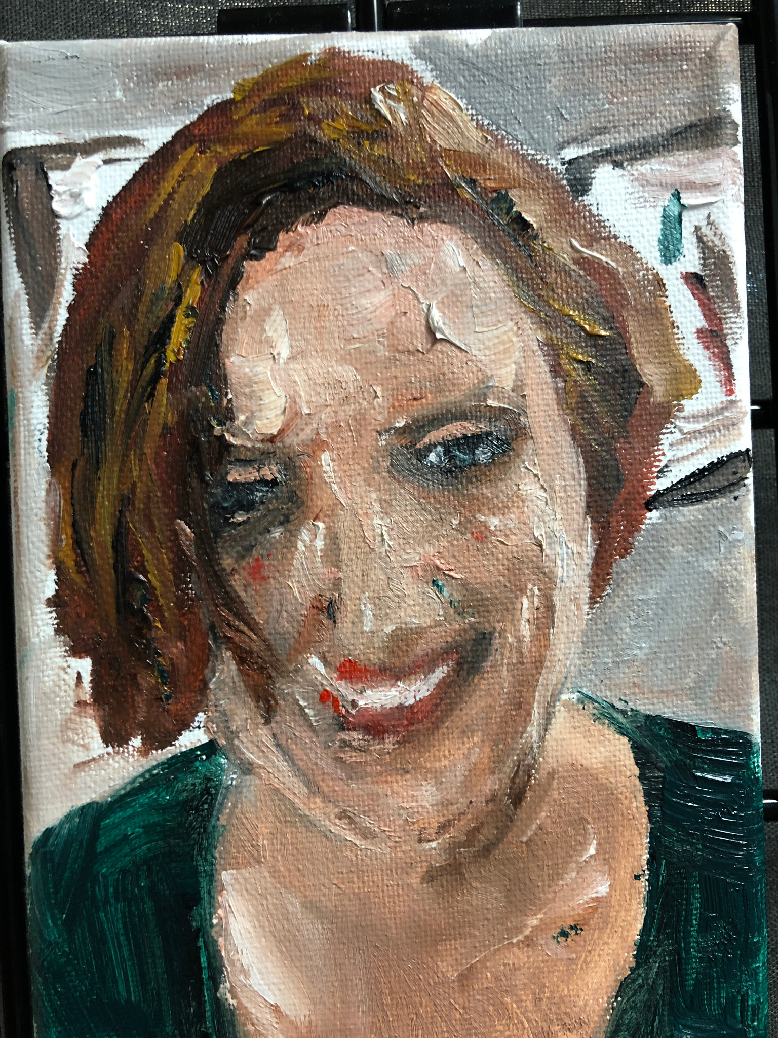 Rowena, miniature portrait by Robert G. Fishman, 5 by 7 inches