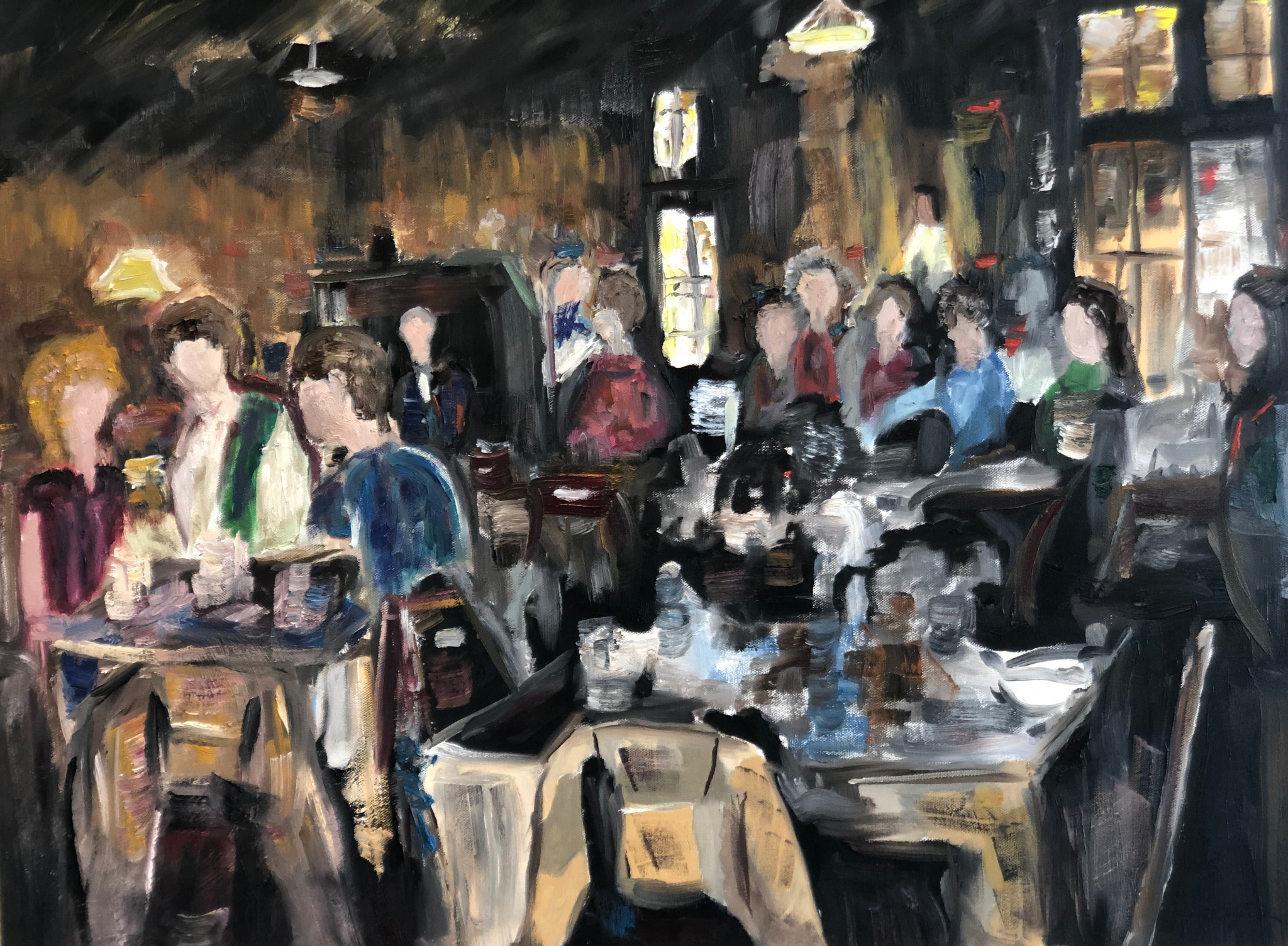 Restaurant Series #1, painting by Robert G. Fishman