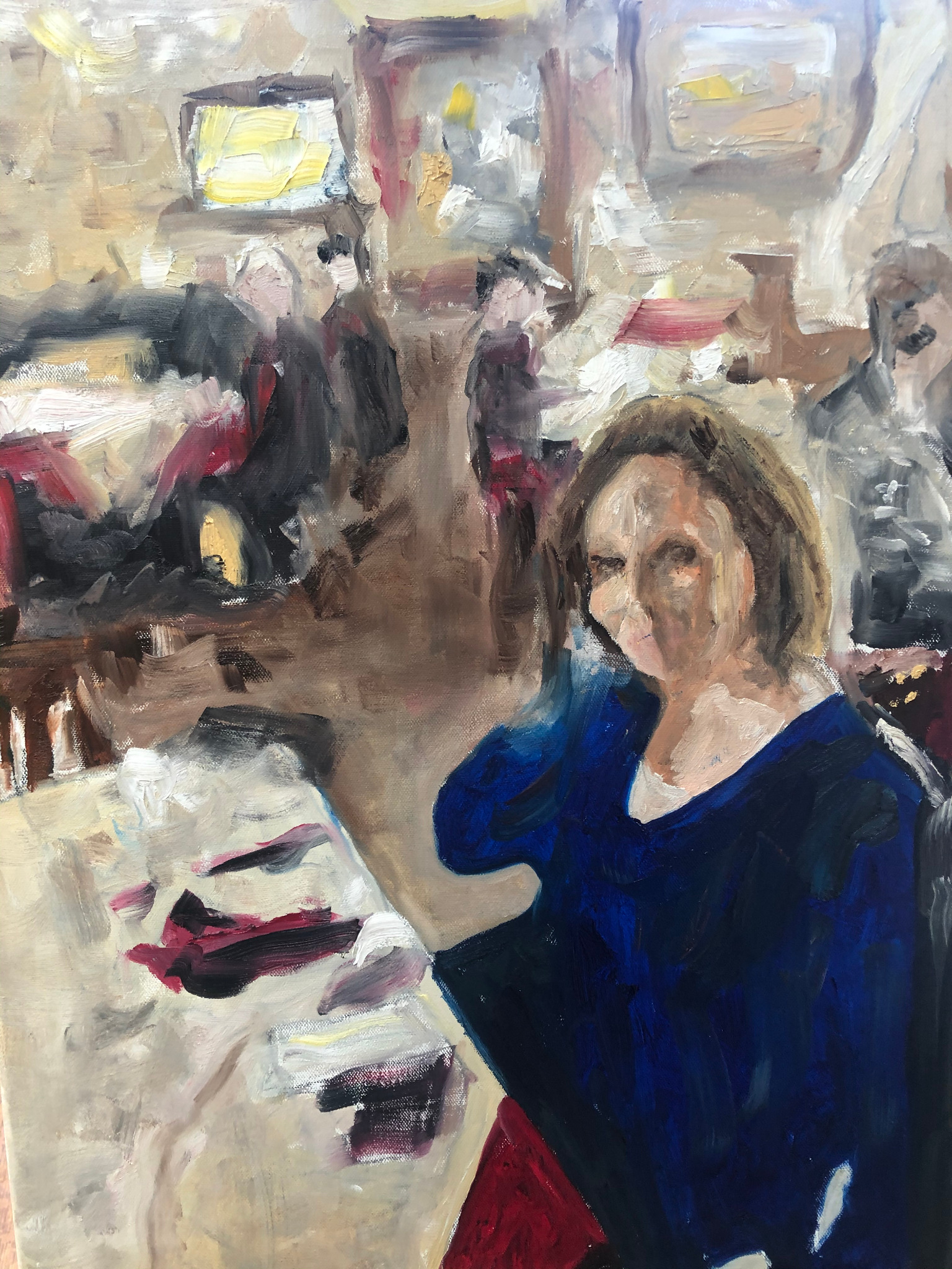 Restaurant Series #3, painting by Robert G. Fishman