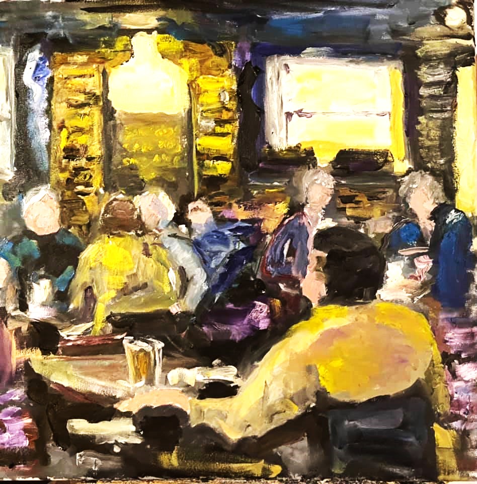 Restaurant Series #4, painting by Robert G. Fishman