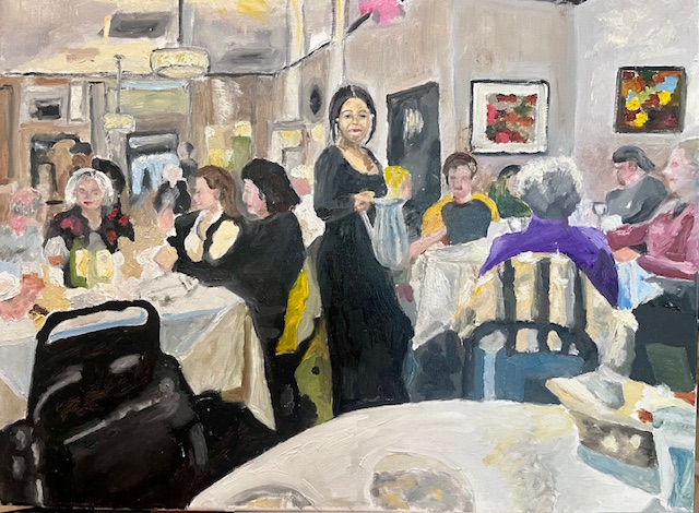 Restaurant Series #5, painting by Robert G. Fishman