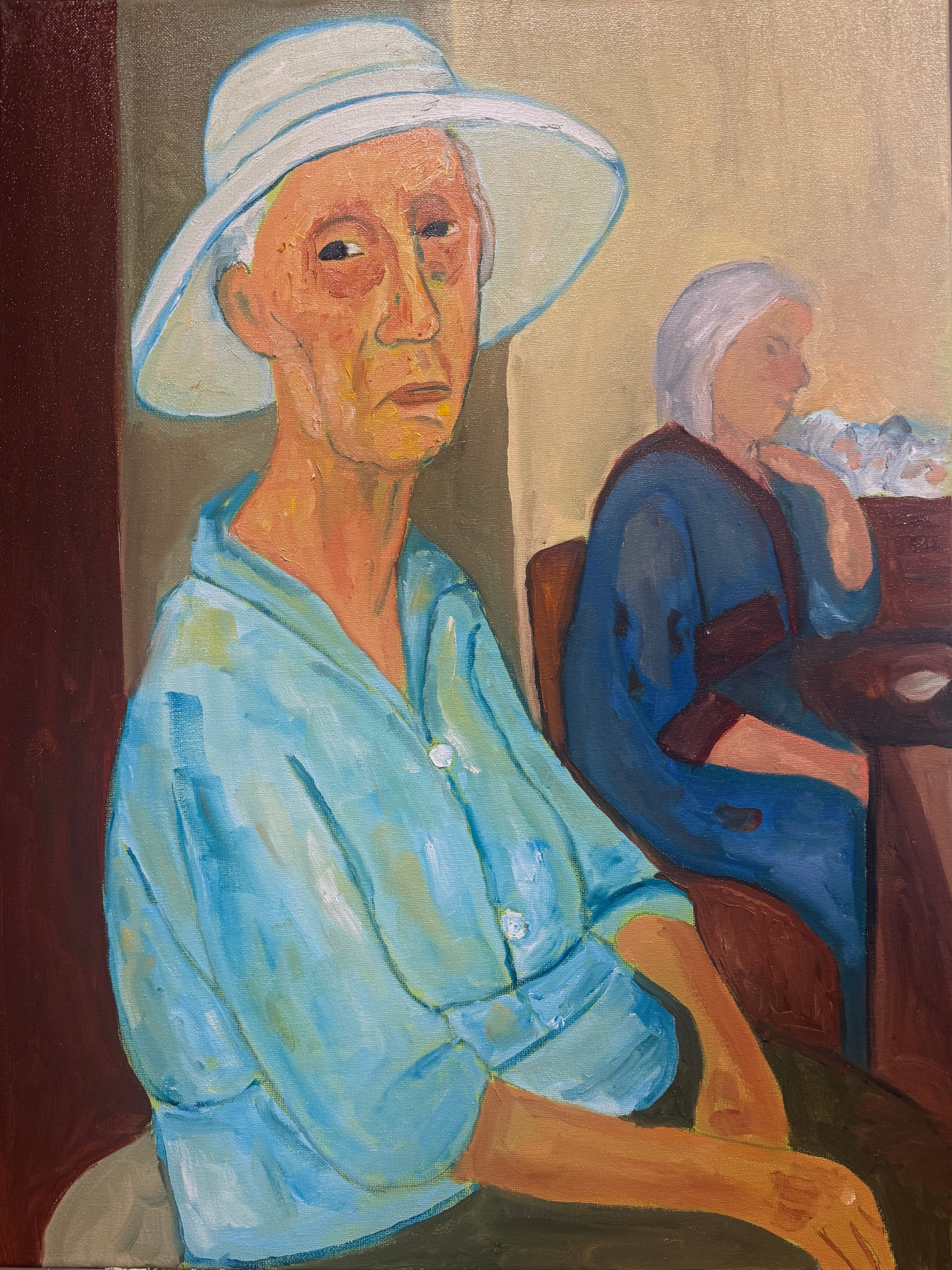 Sandra, painting by Robert G. Fishman