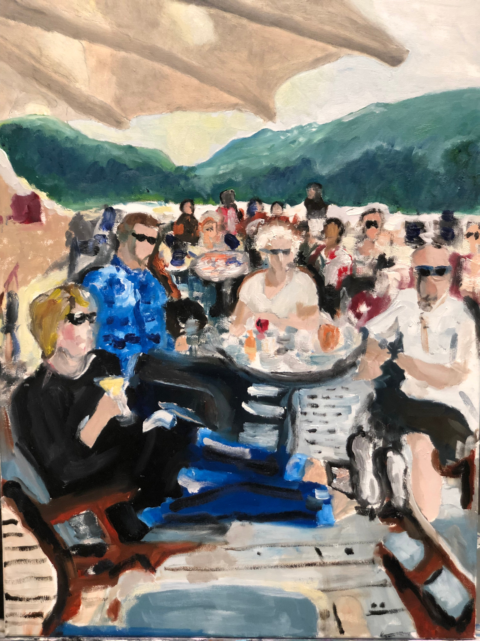 The Happy Hour, painting by Robert G. Fishman