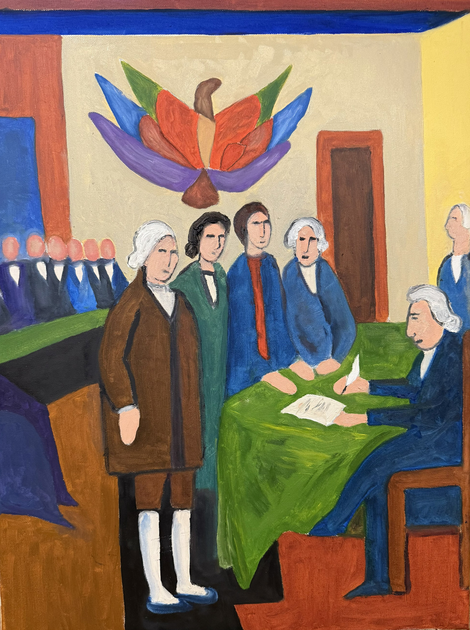 The Signing, painting by Robert G. Fishman